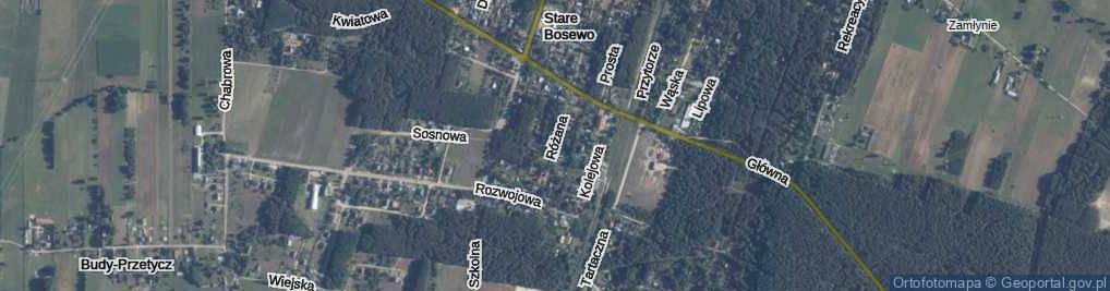 Zdjęcie satelitarne Różana ul.